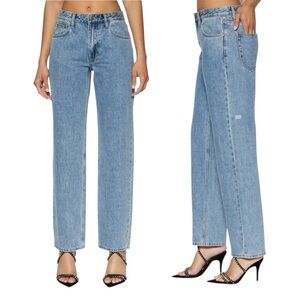 Ksubi Brooklyn Jean Mid Rise Relaxed Straight Leg Rigid Medium Blue size 26